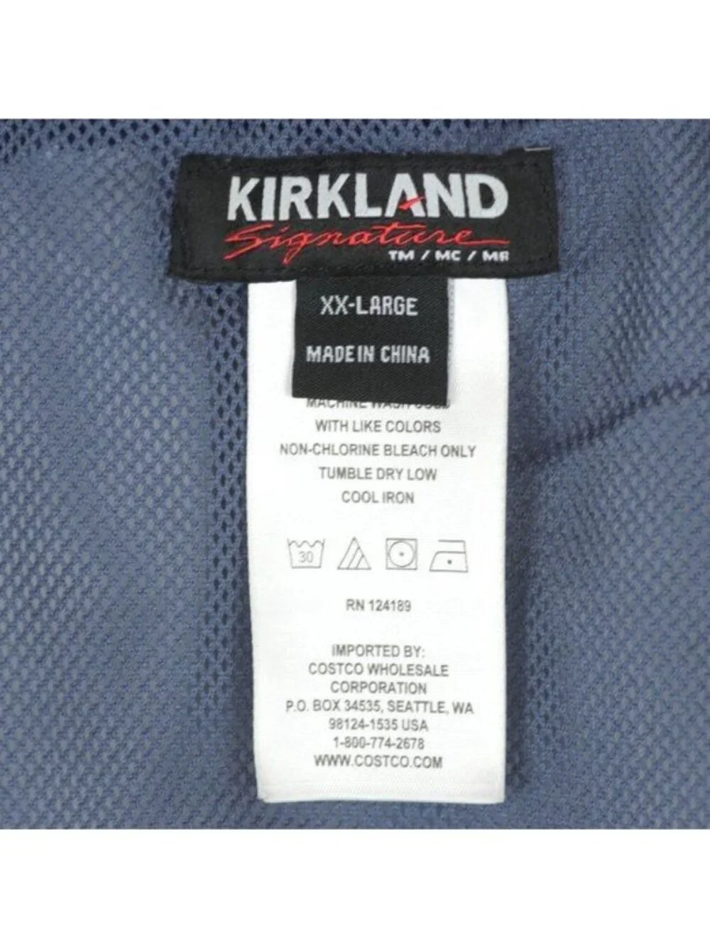 Kirkland Signature Men's 2XL Blue Pineapple Lightweight Quick Dry Swim Trunks